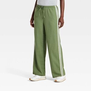 Women's Sporty Linen Pull On Pant - Universal Thread Green M